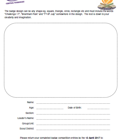 Forms for Challenge 17. Updated 13th Oct....