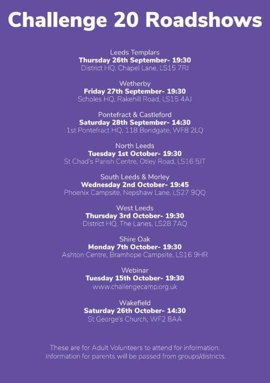 ***** update roadshow dates******...